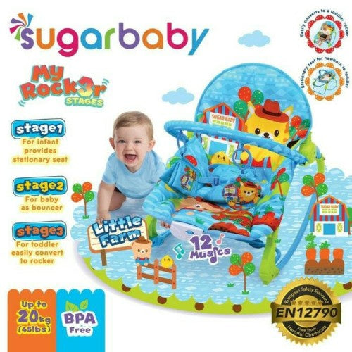 10in1 Sugar Baby / Mastela PREMIUM Bouncer Bayi Premium Rocker dgn Extra Large Seat