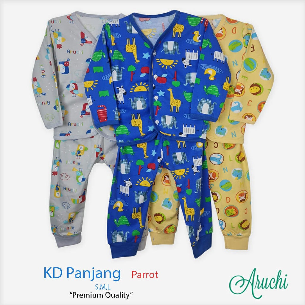 CUCI GUDANG PROMO MURAH NEW ARUCHI BABY Setelan PIYAMA PANJANG  ukuran  NB S M LX L XXL