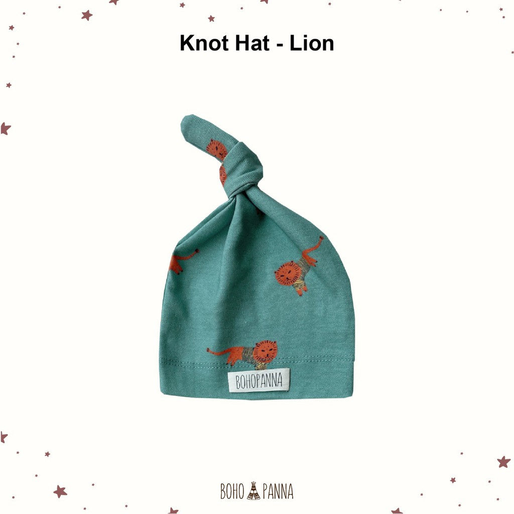 Bohopanna Knot Hat Topi Bayi 0-1 Tahun Polos Motif