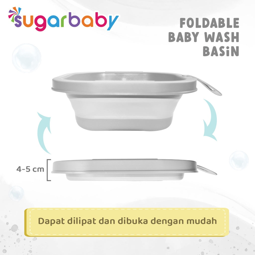 Sugar Baby Baskom Lipat Praktis Foldable Baby Wash Basin Ember Lipat Multifungsi