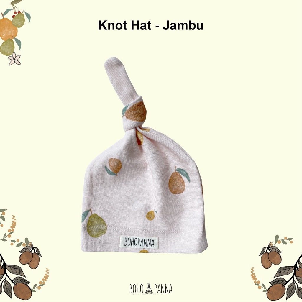 Bohopanna Knot Hat Topi Bayi 0-1 Tahun Polos Motif