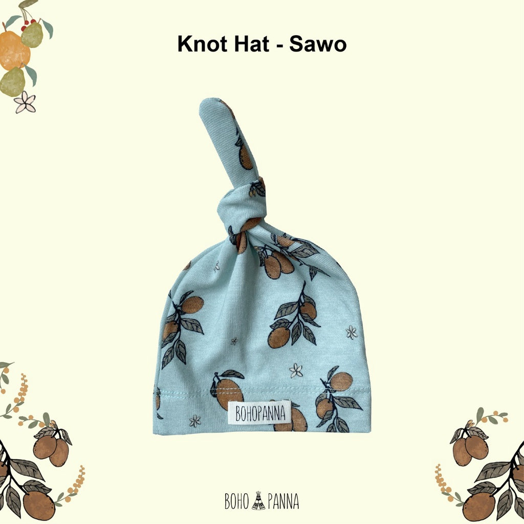 Bohopanna Knot Hat Topi Bayi 0-1 Tahun Polos Motif