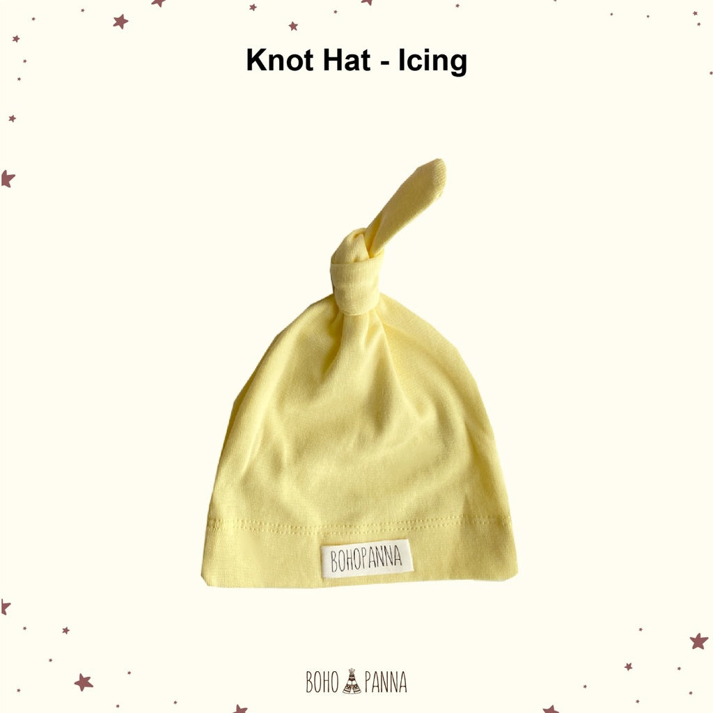 Bohopanna Knot Hat Topi Bayi 0-1 Tahun Polos Motif