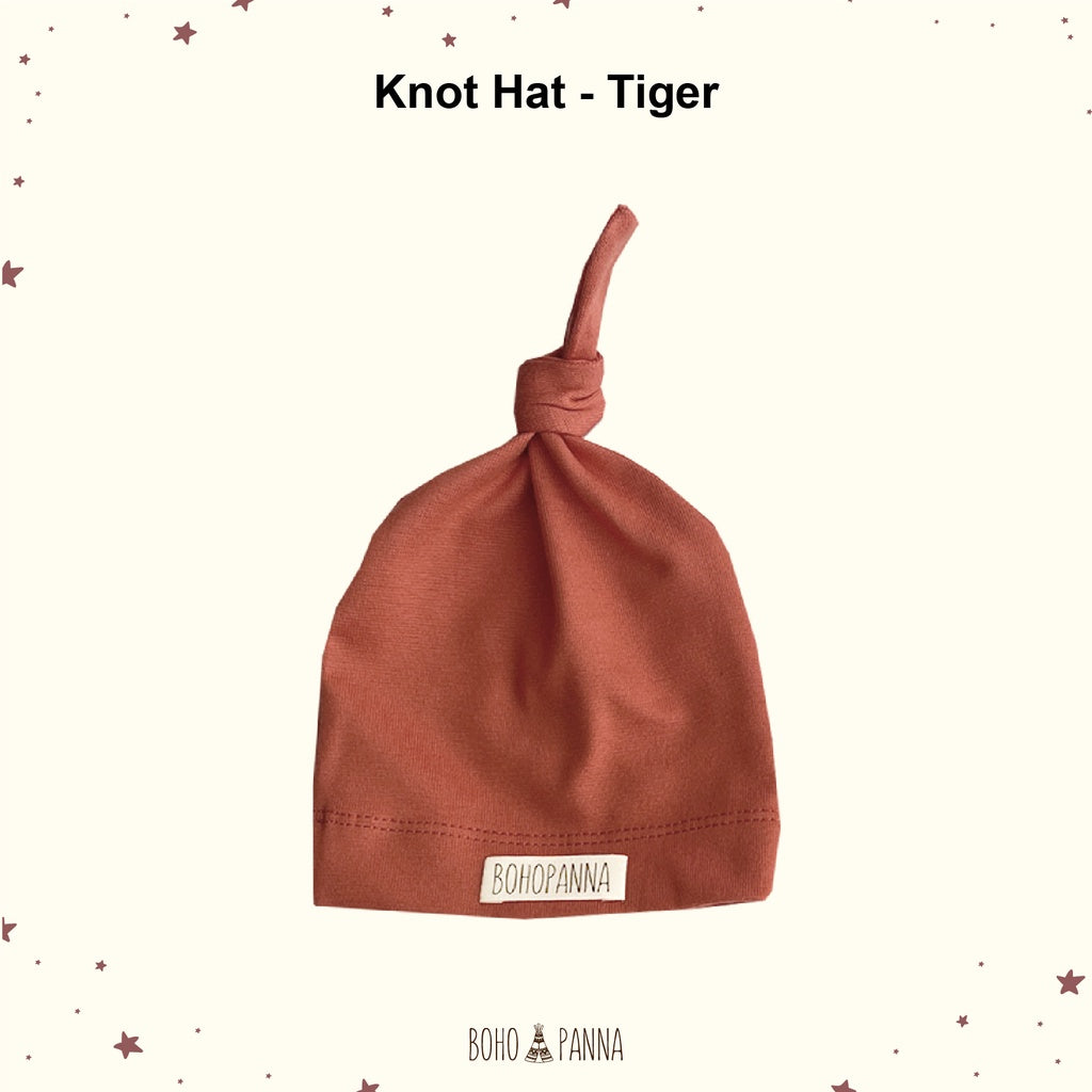 Bohopanna Knot Hat Topi Bayi 0-1 Tahun Polos Motif
