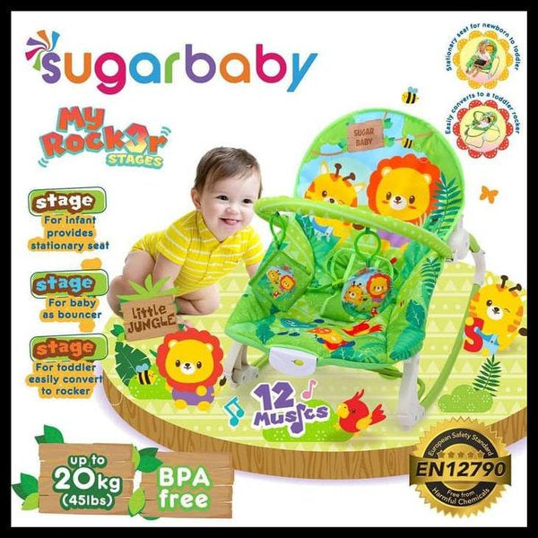 10in1 Sugar Baby / Mastela PREMIUM Bouncer Bayi Premium Rocker dgn Extra Large Seat