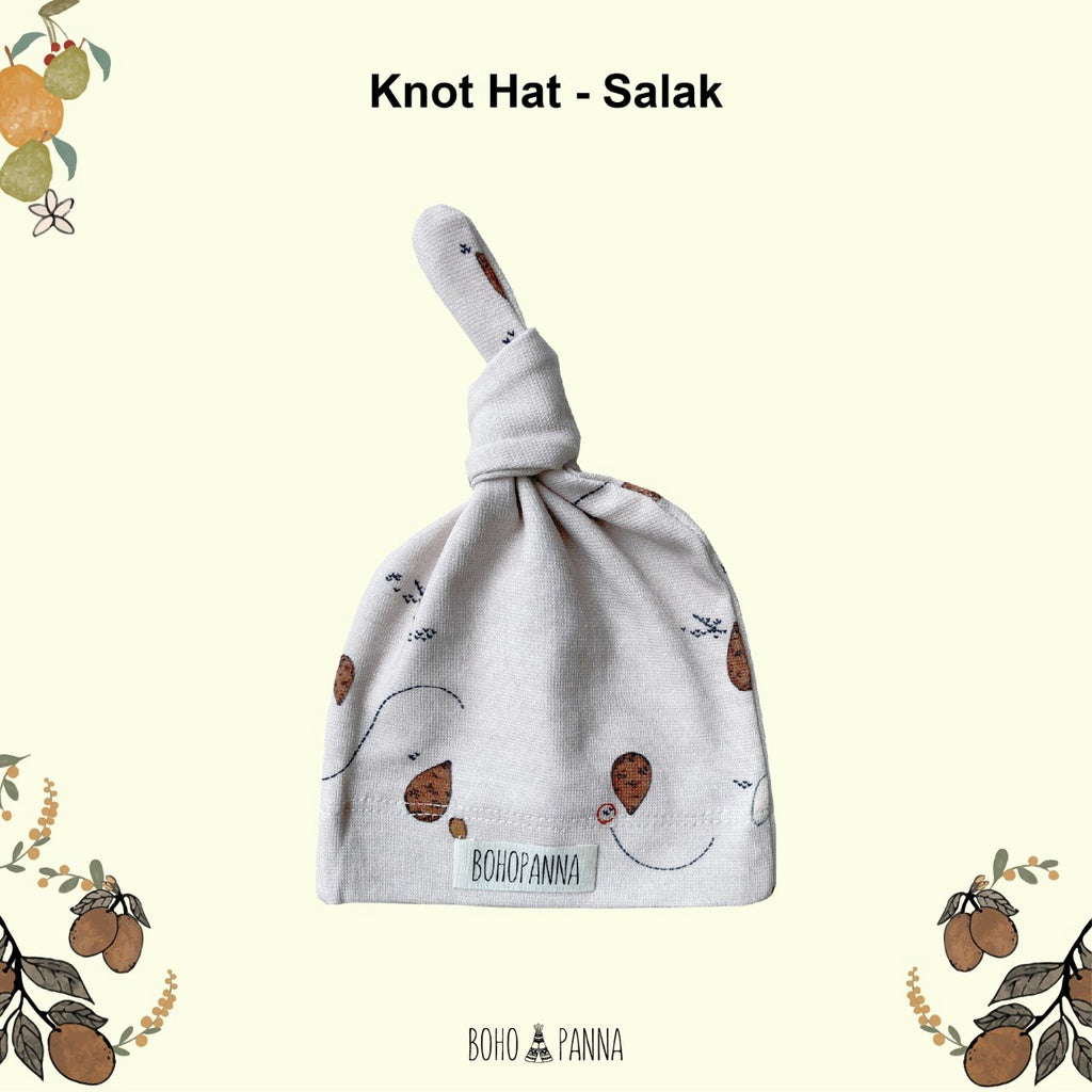 Bohopanna Knot Hat Topi Bayi 0-1 Tahun Polos Motif