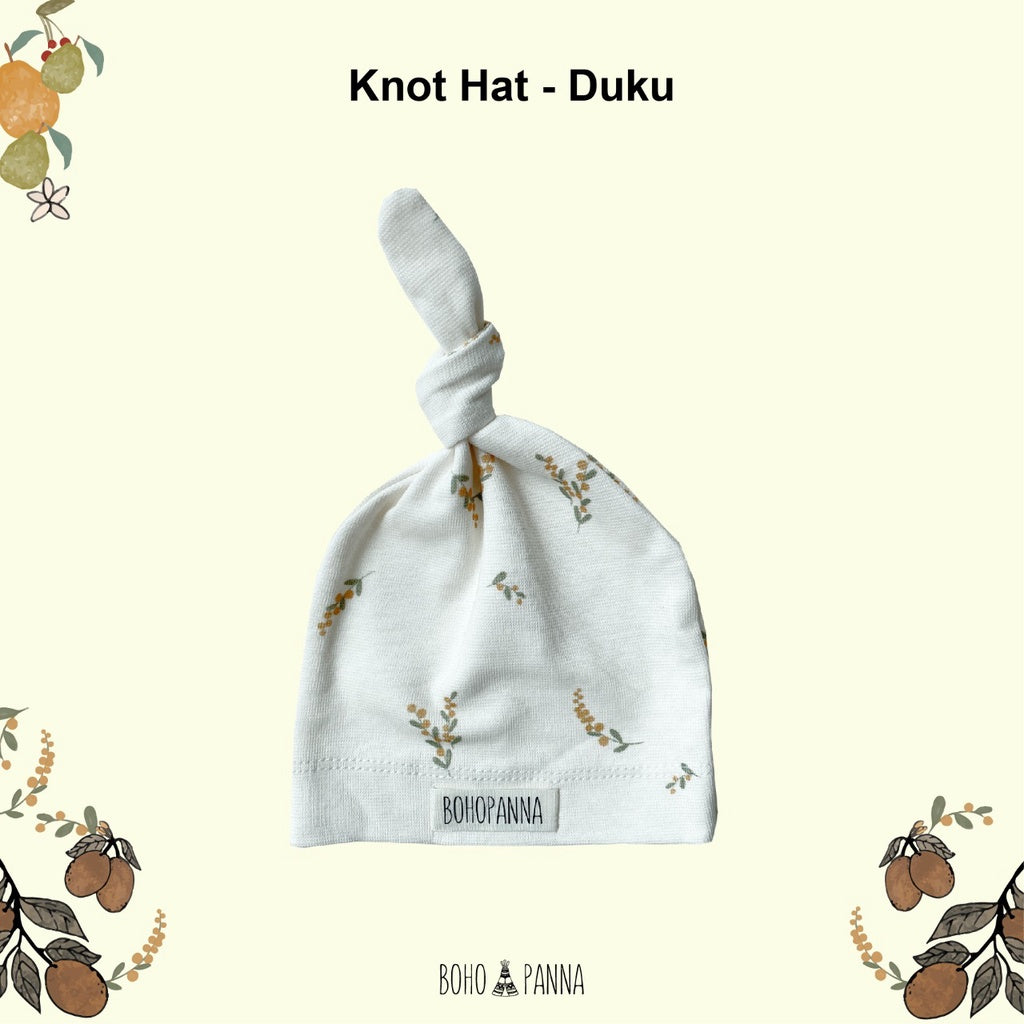 Bohopanna Knot Hat Topi Bayi 0-1 Tahun Polos Motif