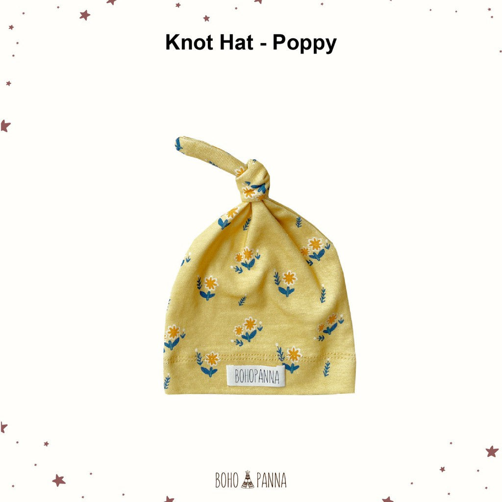Bohopanna Knot Hat Topi Bayi 0-1 Tahun Polos Motif