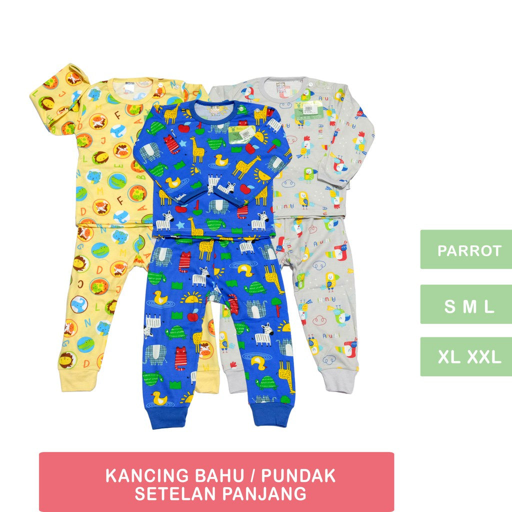 CUCI GUDANG PROMO MURAH NEW ARUCHI BABY Setelan PIYAMA PANJANG  ukuran  NB S M LX L XXL