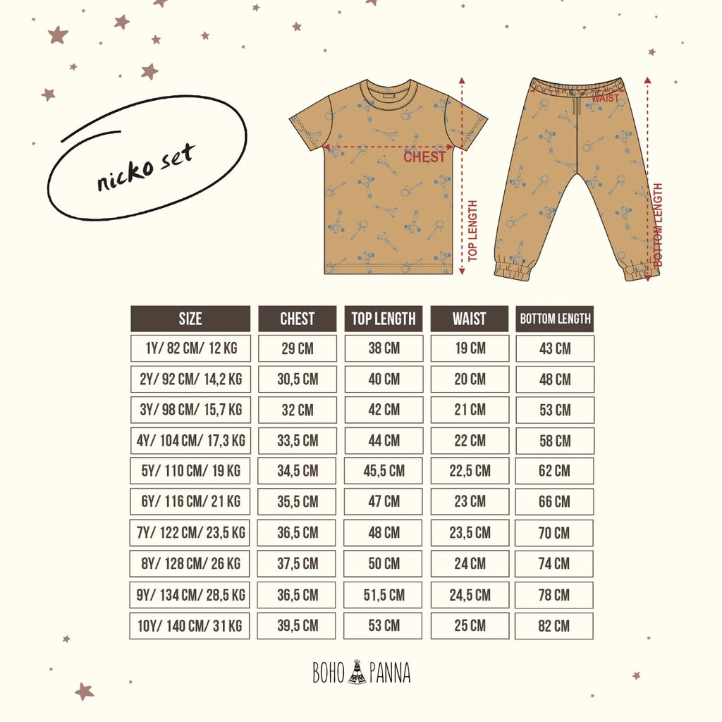 BOHOPANNA NICKO SET / SHORT PAJAMA DINO ANAK SETELAN BAJU ANAK BAJU PENDEK CELANA PANJANG ANAK BOHO BABY 1 - 10 TAHUN PART 2
