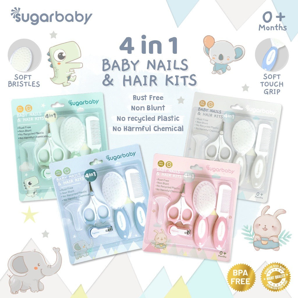 Sugar Baby Manicure 4in1 Baby Nail & Hair Kits (Perlengkapan Perawatan Kuku dan Rambut Bayi 4in1) Manicure