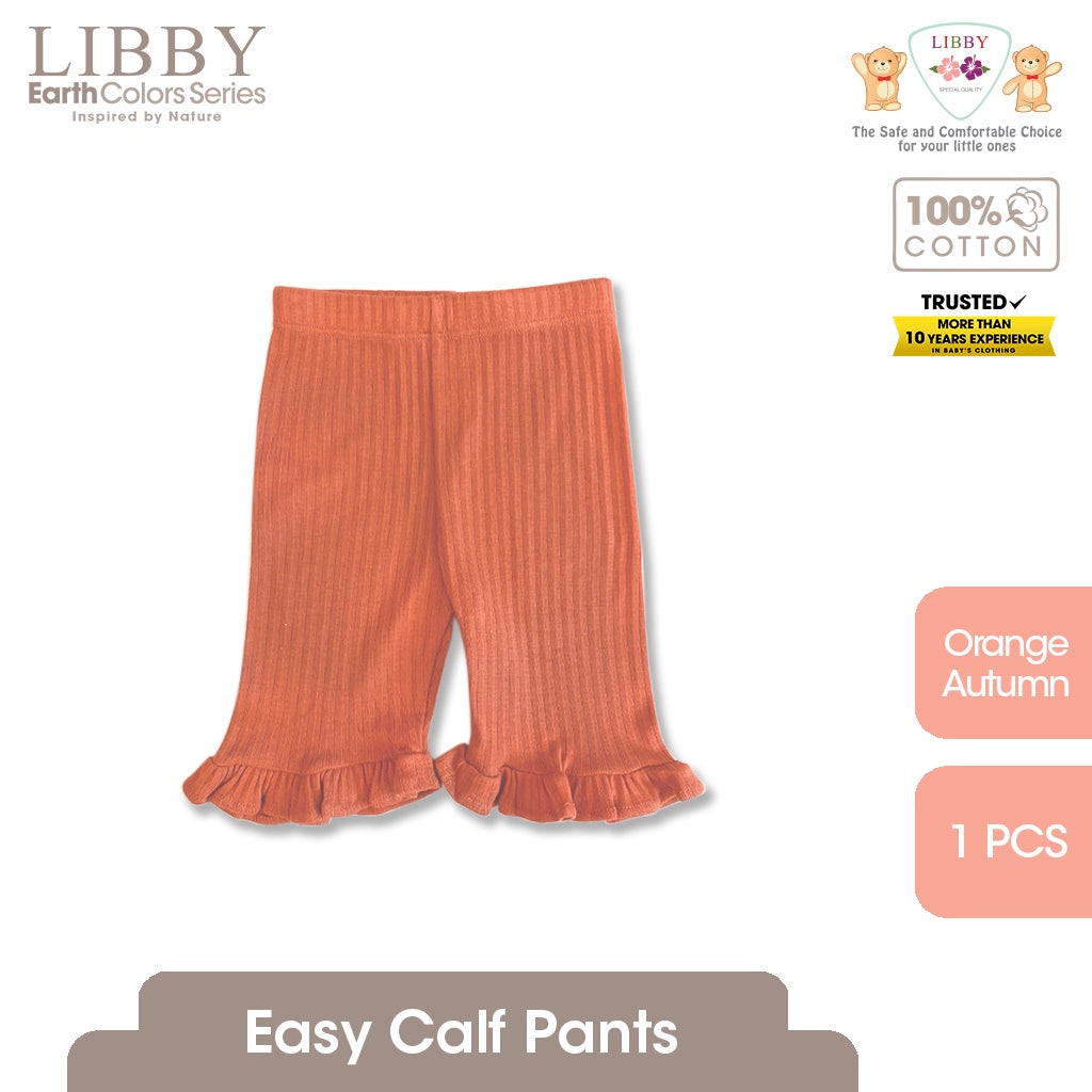 Libby 0-14 Tahun Celana 7/8 Rib Renda Anak Perempuan Easy Calf Pants
