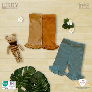 Libby 0-14 Tahun Celana 7/8 Rib Renda Anak Perempuan Easy Calf Pants