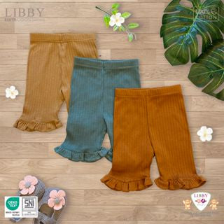 Libby 0-14 Tahun Celana 7/8 Rib Renda Anak Perempuan Easy Calf Pants