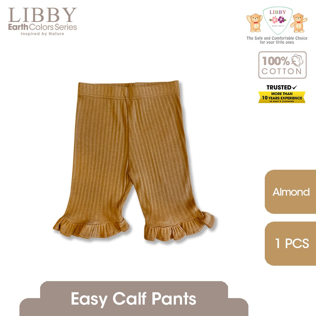 Libby 0-14 Tahun Celana 7/8 Rib Renda Anak Perempuan Easy Calf Pants