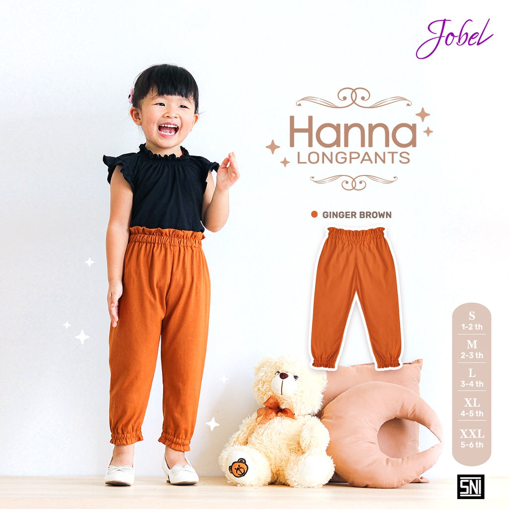 Jobel Hanna Longpants 1-6 Tahun Celana Panjang Adem Fashion Anak Perempuan