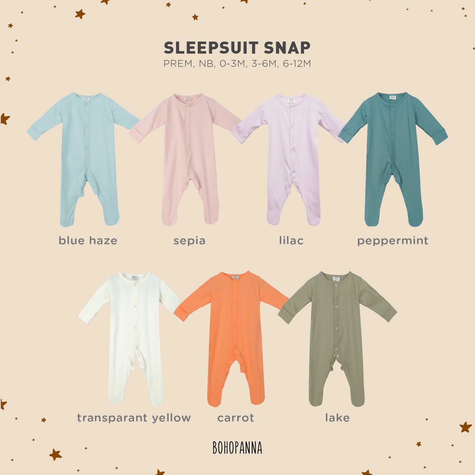 BohoPanna Sleepsuit Print Sleepsuit Bayi 0-1 Year Jumper Anak Katun