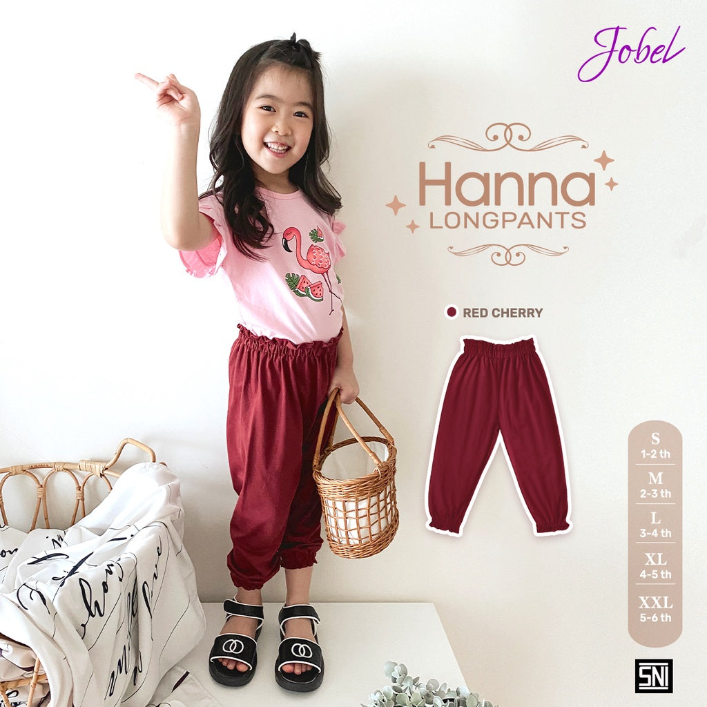 Jobel Hanna Longpants 1-6 Tahun Celana Panjang Adem Fashion Anak Perempuan
