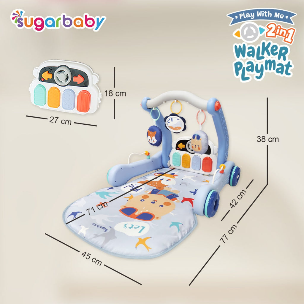 SUGAR BABY 2in1 WALKER PLAYMAT PLAY WITH ME SUGARBABY BABY WALKER DAN PLAYMAT BAYI