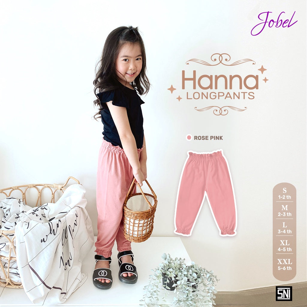 Jobel Hanna Longpants 1-6 Tahun Celana Panjang Adem Fashion Anak Perempuan
