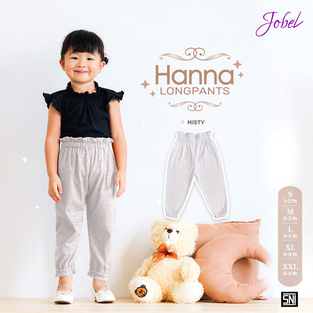 Jobel Hanna Longpants 1-6 Tahun Celana Panjang Adem Fashion Anak Perempuan