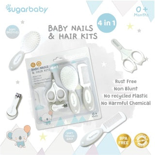 Sugar Baby Manicure 4in1 Baby Nail & Hair Kits (Perlengkapan Perawatan Kuku dan Rambut Bayi 4in1)