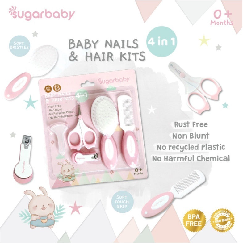 Sugar Baby Manicure 4in1 Baby Nail & Hair Kits (Perlengkapan Perawatan Kuku dan Rambut Bayi 4in1)