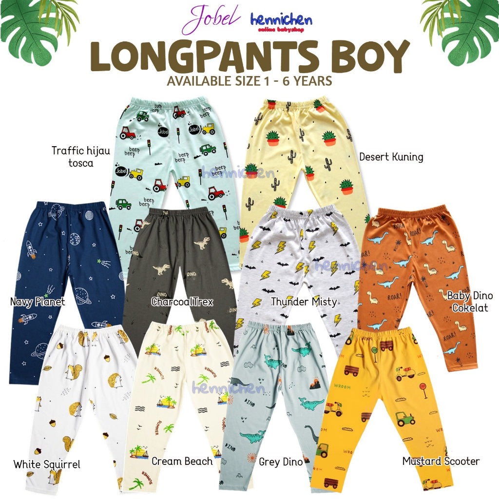 Jobel 1pcs 1-6 tahun Longpants Adventure Edition Celana Panjang Bayi Anak by Kazel
