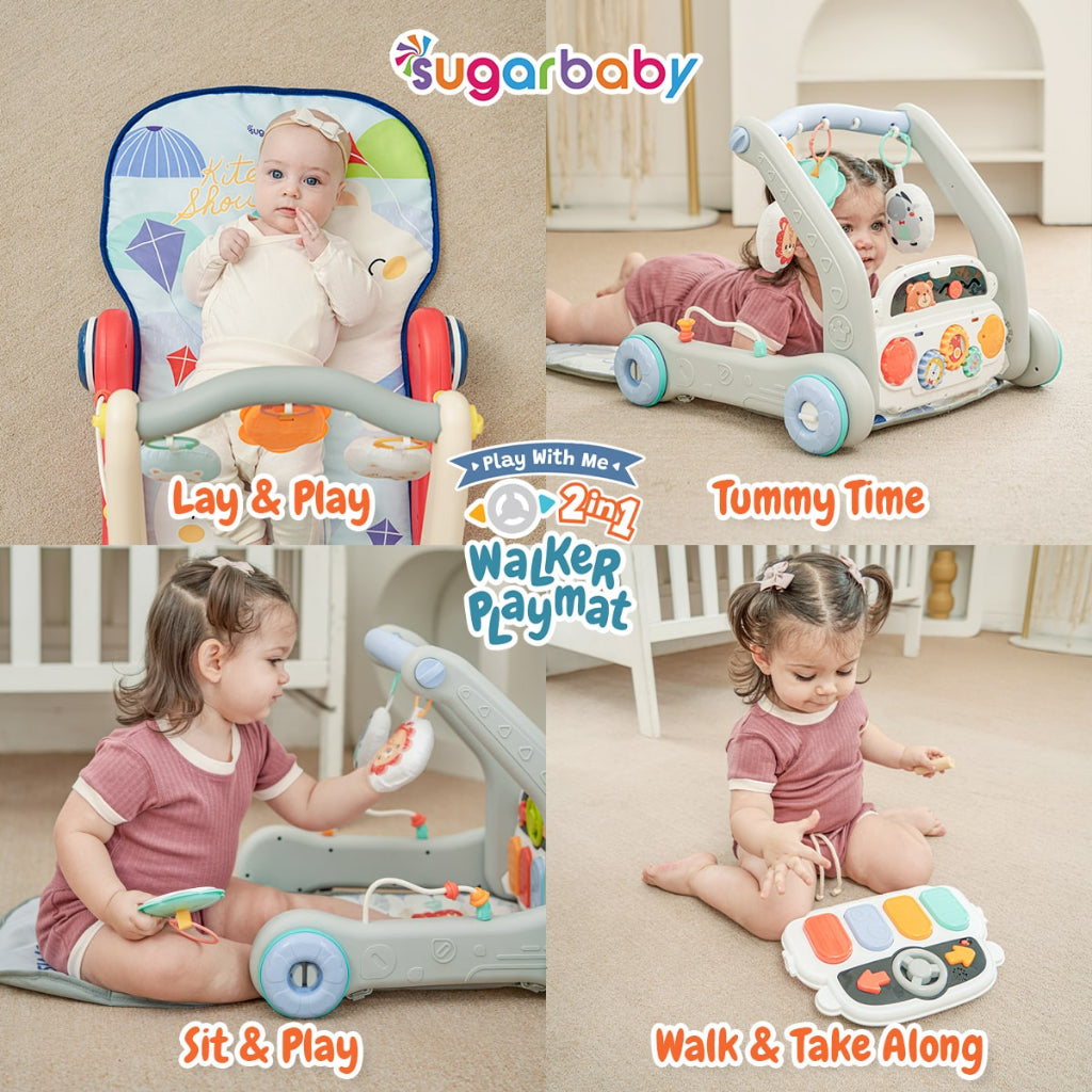 SUGAR BABY 2in1 WALKER PLAYMAT PLAY WITH ME SUGARBABY BABY WALKER DAN PLAYMAT BAYI