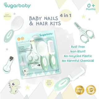 Sugar Baby Manicure 4in1 Baby Nail & Hair Kits (Perlengkapan Perawatan Kuku dan Rambut Bayi 4in1)