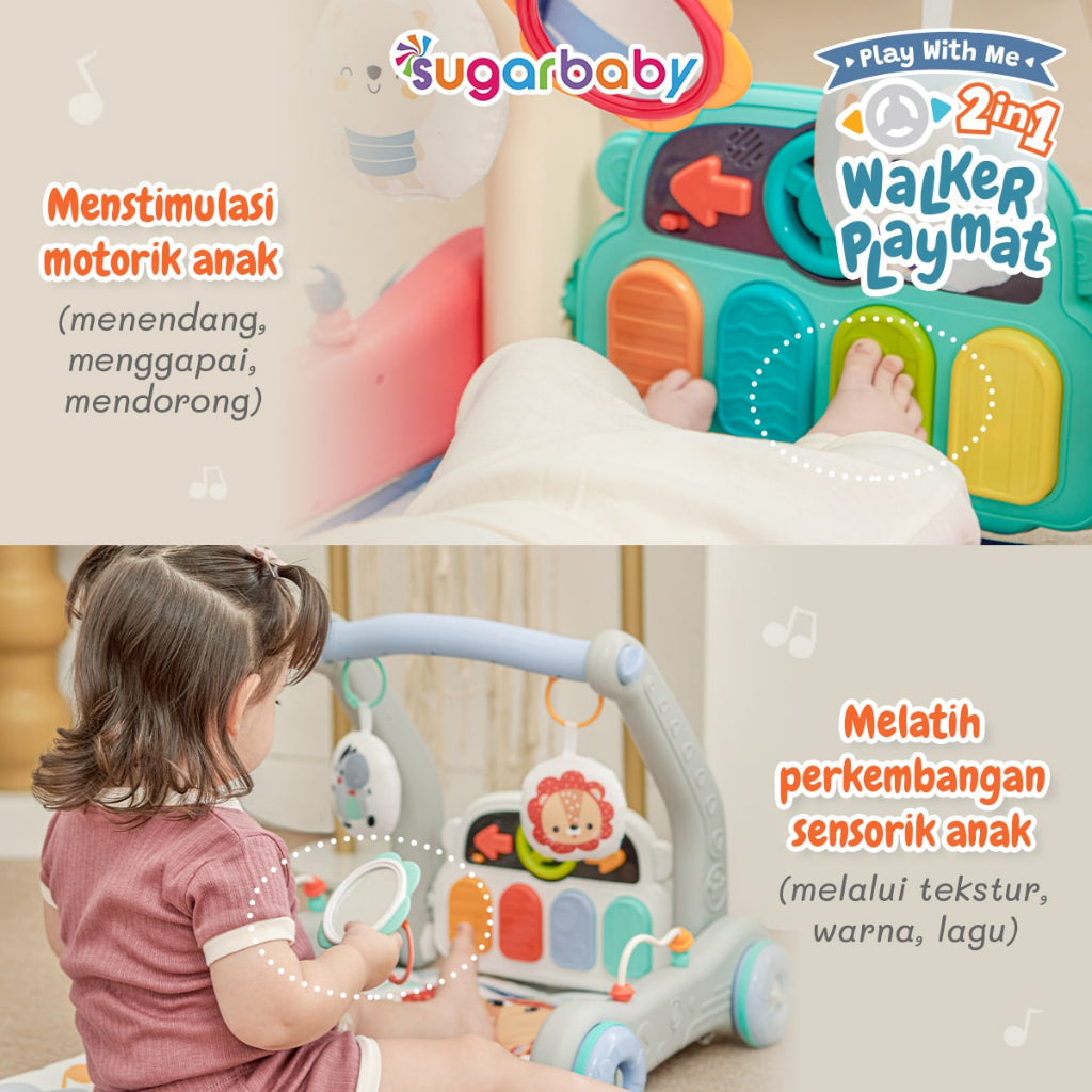 SUGAR BABY 2in1 WALKER PLAYMAT PLAY WITH ME SUGARBABY BABY WALKER DAN PLAYMAT BAYI