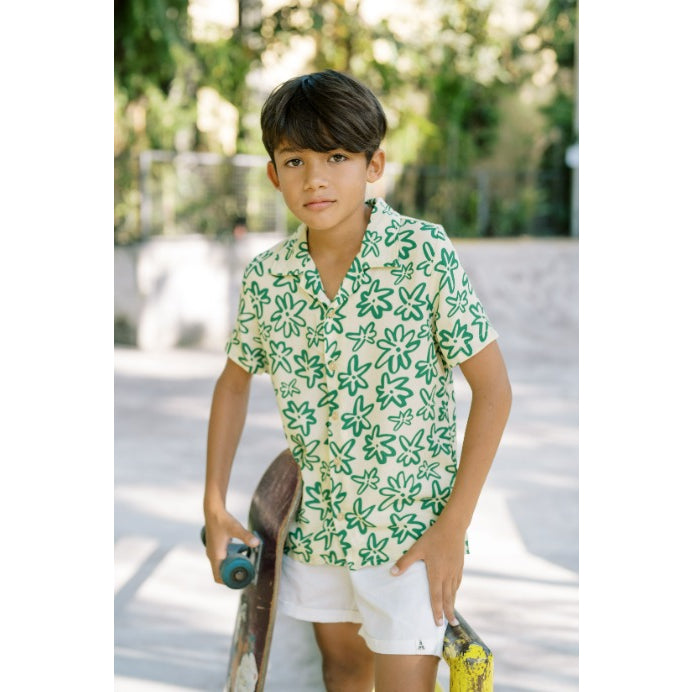 Bohopanna 0-14 Tahun Kemeja Pendek & Karel Shirt Kemeja Motif Summer / Kemeja Kasual Anak / Short Sleeve Shirt Nino