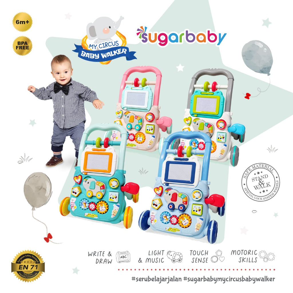 Sugar Baby Circus Walker Mini Car Push Baby / Spacebaby / 2in1 Walker Playmat Baby Walker