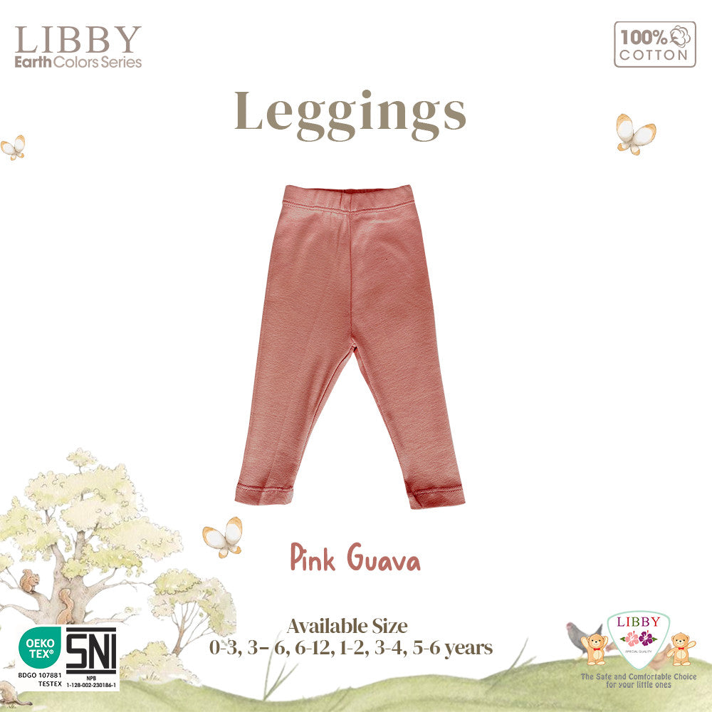 Libby Earth Series Legging Rib Cotton NEW 0 - 6 Years