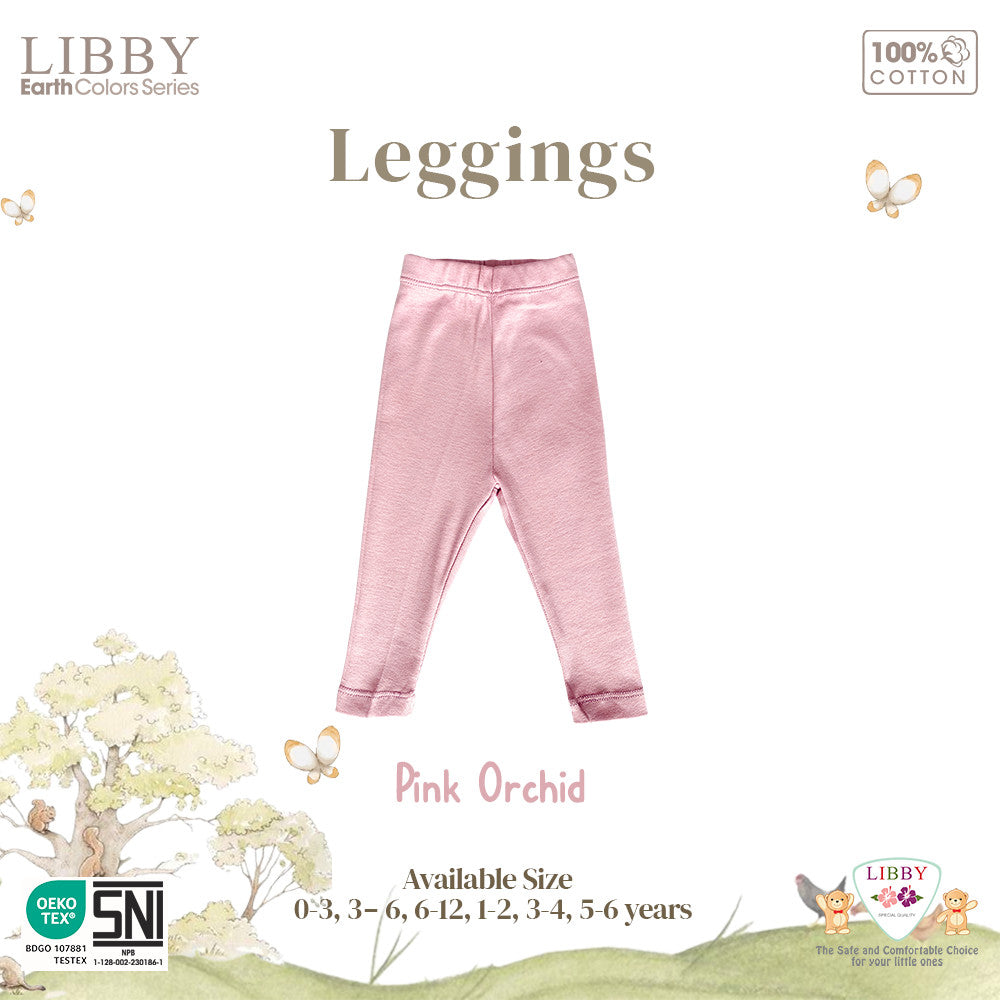 Libby Earth Series Legging Rib Cotton NEW 0 - 6 Years