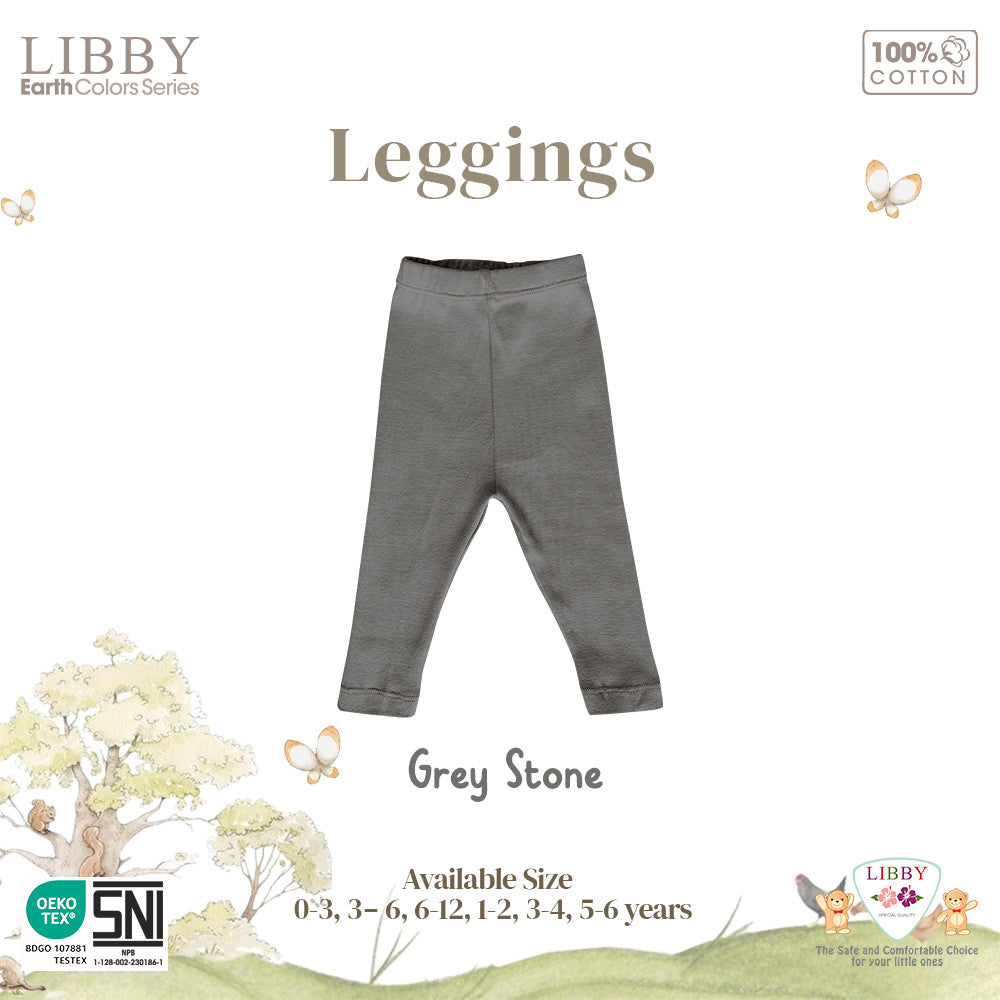 Libby Earth Series Legging Rib Cotton NEW 0 - 6 Years