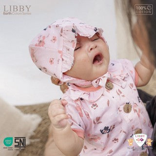 Libby Rocco Girl 0-4 Tahun Setelan Piyama Pendek Panjang Anak Perempuan / Collar Set Girl