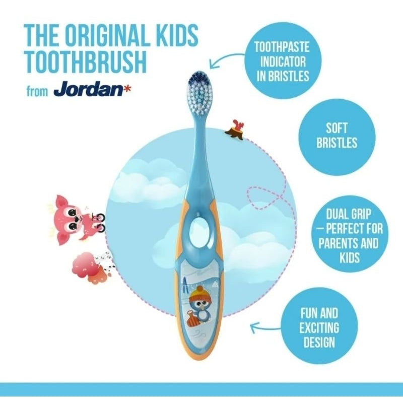 Sikat Gigi Jordan Anak Step 1 / Step 2 / Step 3 / Jordan Toothbrush / Toothpaste / Dewasa / Sikat Gigi Buddy 1-4 Tahun 5-10 Tahun