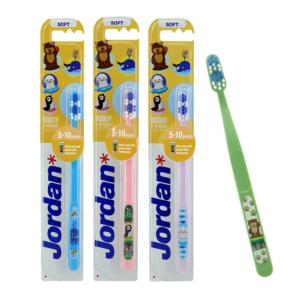Sikat Gigi Jordan Anak Step 1 / Step 2 / Step 3 / Jordan Toothbrush / Toothpaste / Dewasa / Sikat Gigi Buddy 1-4 Tahun 5-10 Tahun