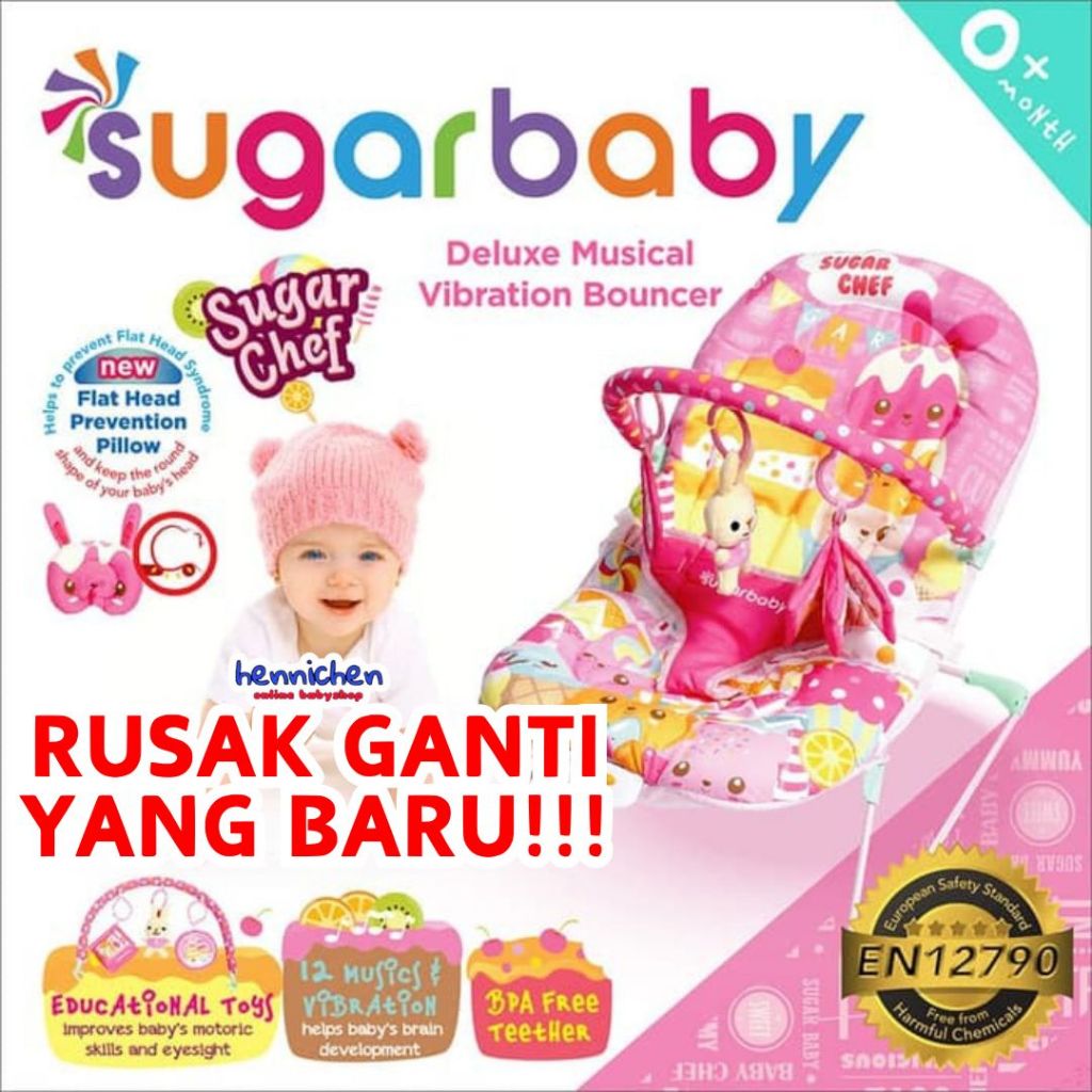 10in1 Sugar Baby / Mastela PREMIUM Bouncer Bayi Premium Rocker dgn Extra Large Seat