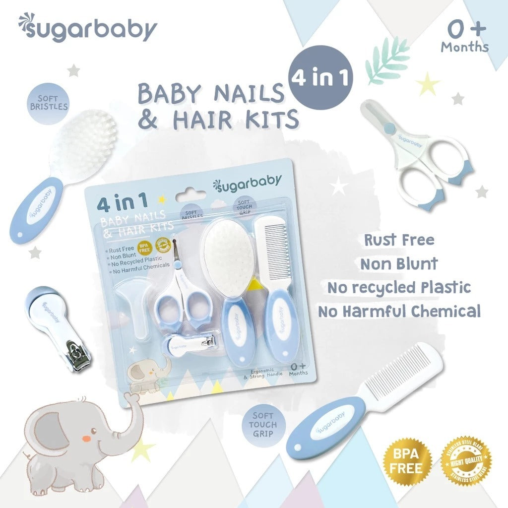 Sugar Baby Manicure 4in1 Baby Nail & Hair Kits (Perlengkapan Perawatan Kuku dan Rambut Bayi 4in1) Manicure