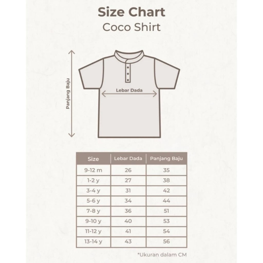 Libby Coco Shirt 9 Bulan - 10 Tahun Coco Shirt Polo Anak Kerah Bulat / Basic Collar Polo