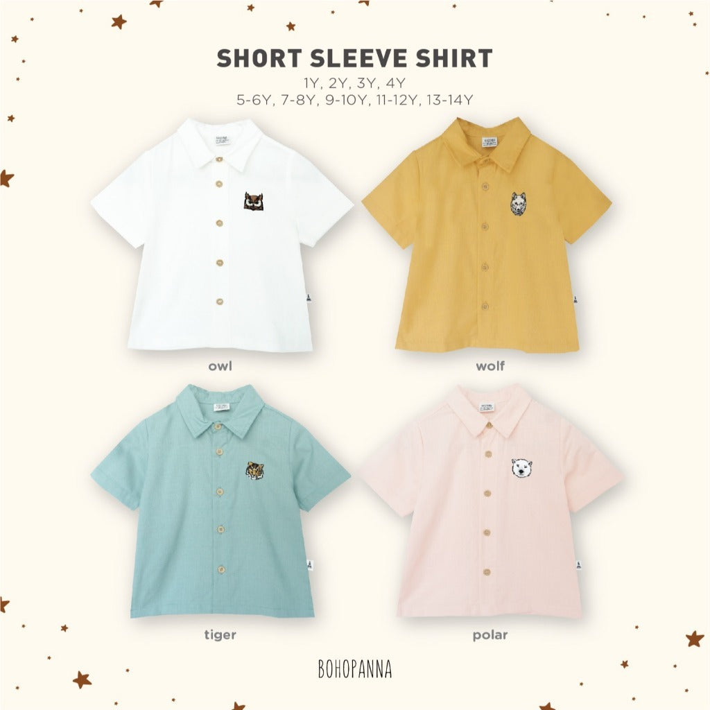 Bohopanna 0-14 Tahun Kemeja Pendek & Karel Shirt Kemeja Motif Summer / Kemeja Kasual Anak / Short Sleeve Shirt Nino