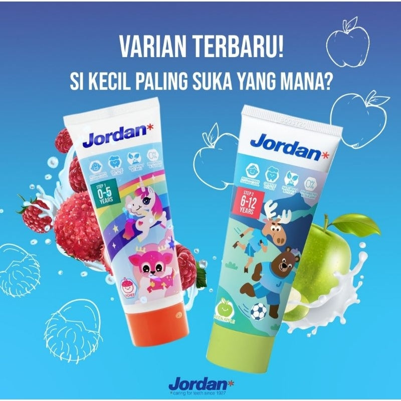 Sikat Gigi Jordan Anak Step 1 / Step 2 / Step 3 / Jordan Toothbrush / Toothpaste / Dewasa / Sikat Gigi Buddy 1-4 Tahun 5-10 Tahun
