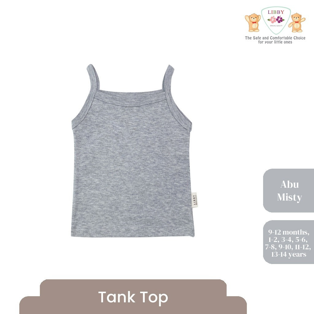 LIBBY Atasan Anak Perempuan Tanktop Polos Usia 9 Bulan - 14 Tahun (1PCS)