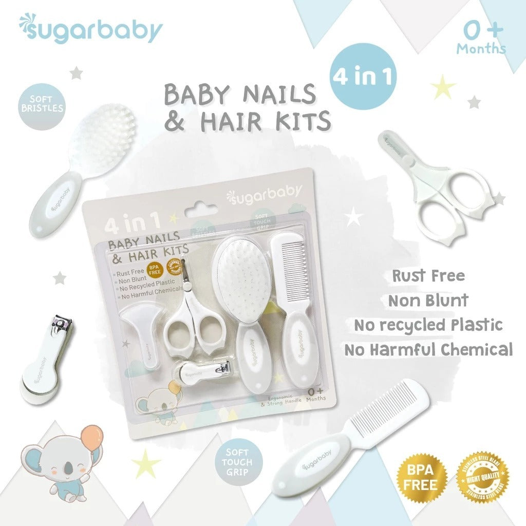 Sugar Baby Manicure 4in1 Baby Nail & Hair Kits (Perlengkapan Perawatan Kuku dan Rambut Bayi 4in1) Manicure