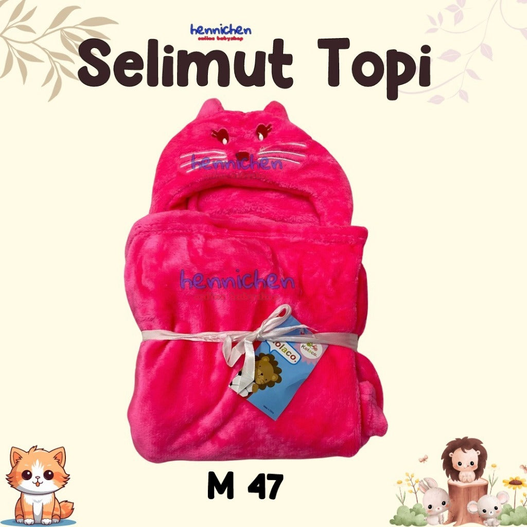 PILIH MOTIF Selimut Bayi Topi Boneka / Selimut bayi topi KARAKTER fleece / selimut bayi topi boneka 3D Just To You/ Kolako RANDOM LUCU