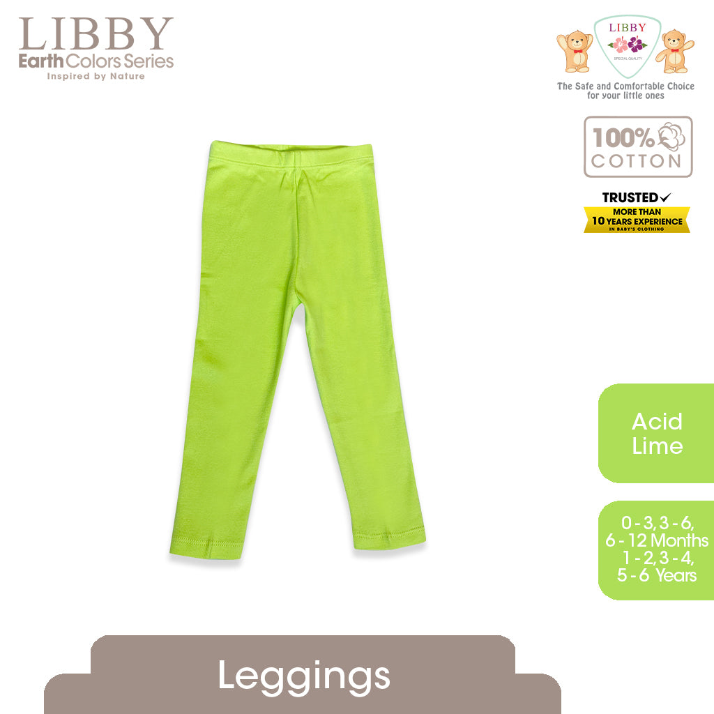 Libby Earth Series Legging Rib Cotton NEW 0 - 6 Years