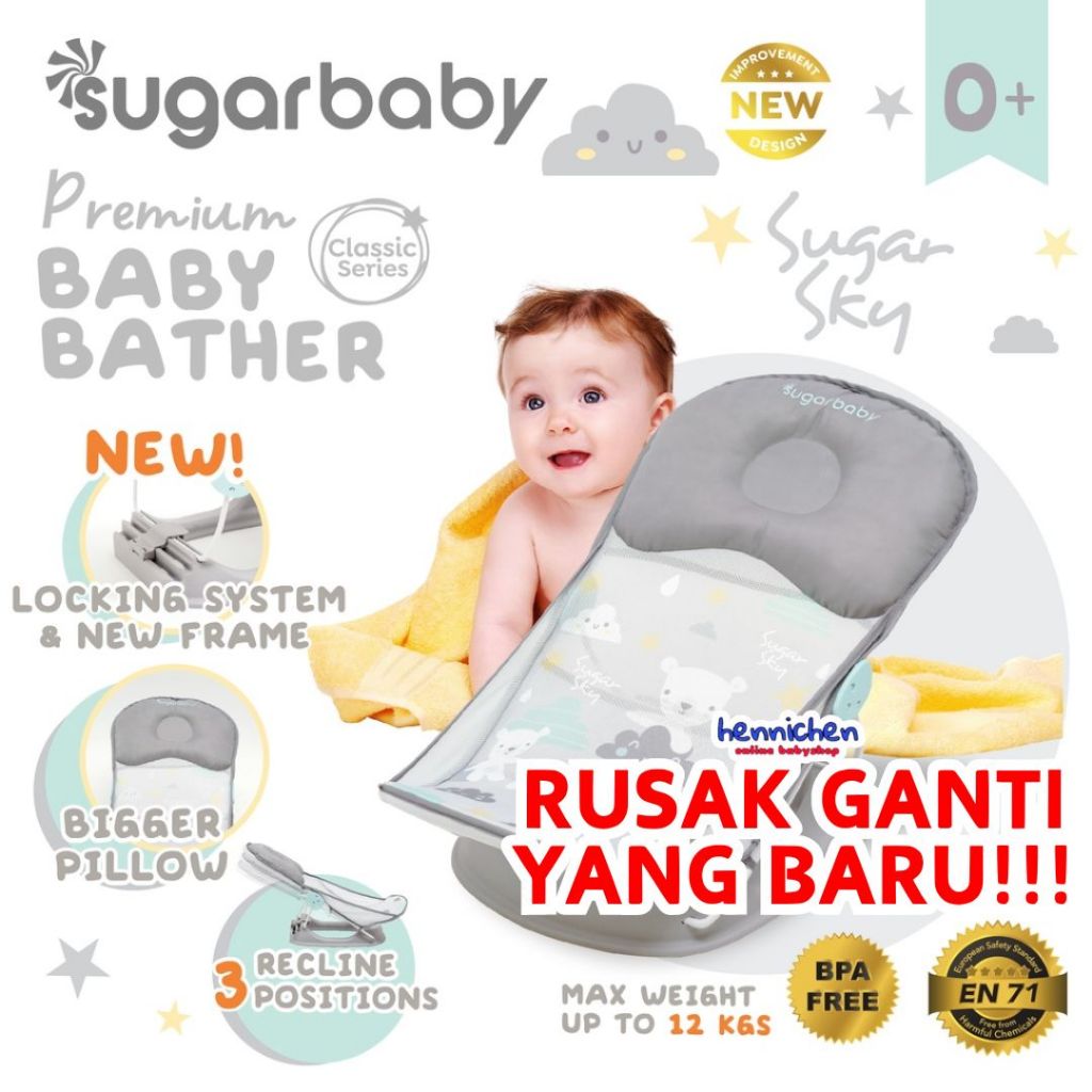 Sugar Baby Baby Bather Tempat Mandi Bayi / Spacebaby / snuggle Smartstart Mastela Baby Bather 2in1