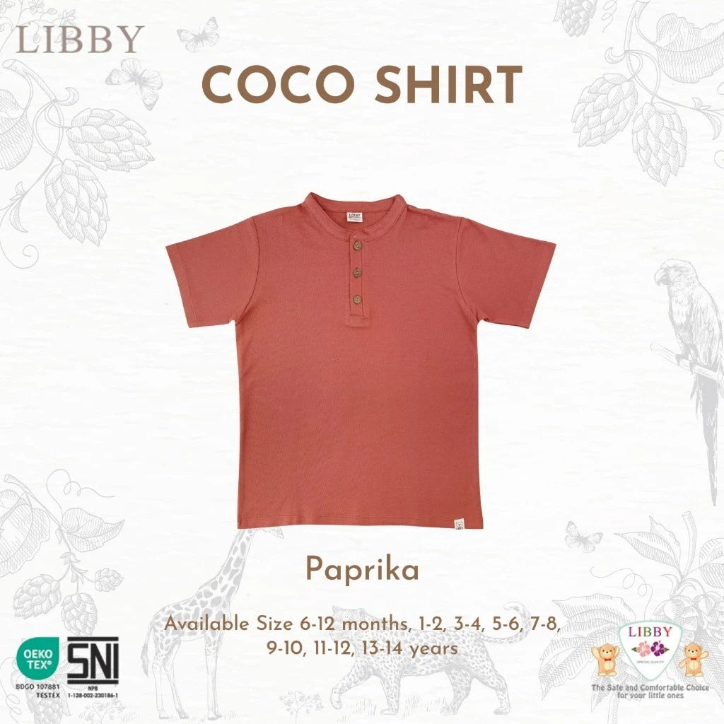 Libby Coco Shirt 9 Bulan - 10 Tahun Coco Shirt Polo Anak Kerah Bulat / Basic Collar Polo